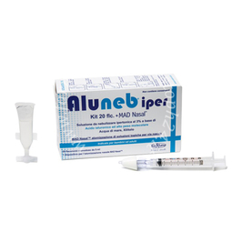 Aluneb kit soluzione ipertonica 3% 20 flaconcini + mad nasal atomizzatore
