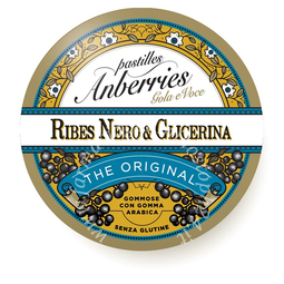 Anberries classiche ribes nero & glicerina caramelle 55 g