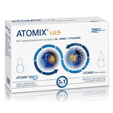 Atomix vas kit per igiene funzionale delle vie aeree superiori atomic wave + spray