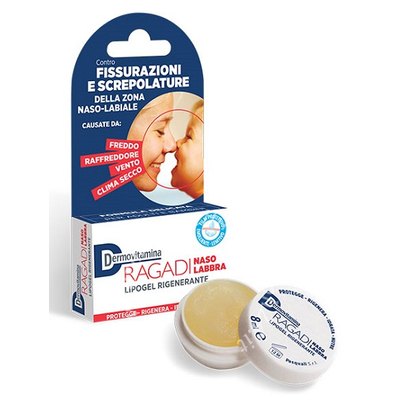 Dermovitamina ragadi naso e labbra lipogel rigenerante 8 ml