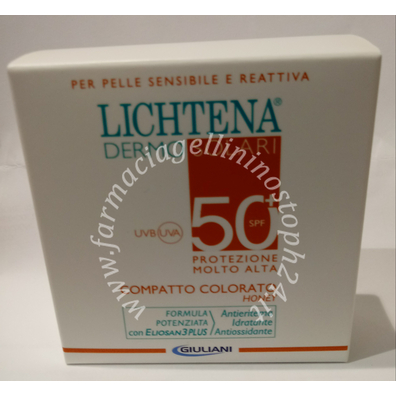Lichtena dermosolari compatto colorato spf 50+ honey 10 g