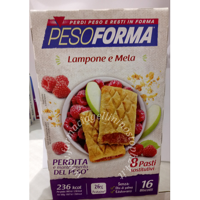 Pesoforma biscotti lampone/mela 8 pasti 16 biscotti