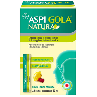 Aspi gola natura 16 bustine monodose da 10 ml
