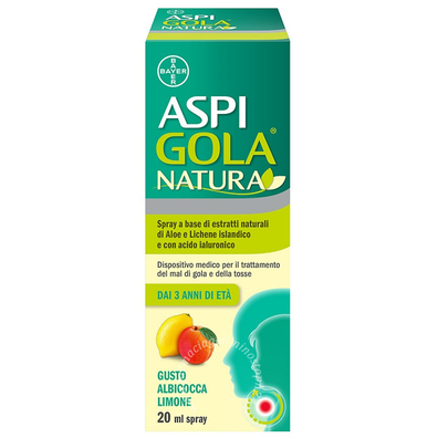 Aspi gola natura spray albicocca limone 20 ml