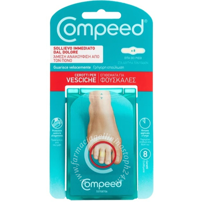 Compeed cerotti per vesciche dita piedi 8 pezzi carton