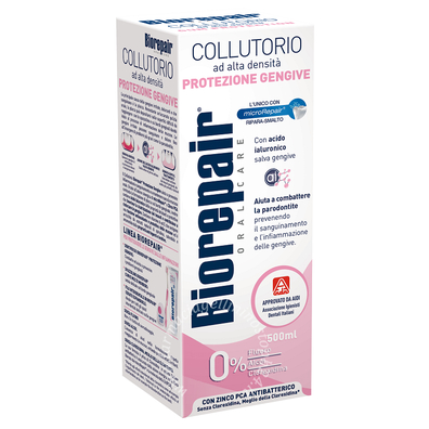 Biorepair oral care con antibatterico collutorio ad alta densita' protezione gengive 500 ml
