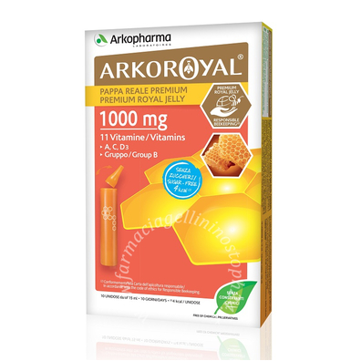 Arkoroyal pappa reale 1000 mg + vitamine senza zucchero 10 fiale