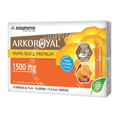 Arkoroyal pappa reale 1500mg senza zucchero 10 flaconcini da 15 ml