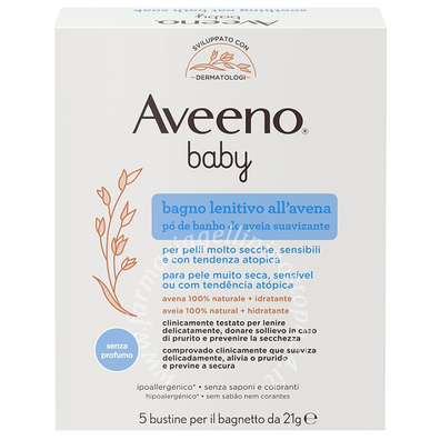 Aveeno baby colloidal polvere bagno 5 x 21 g